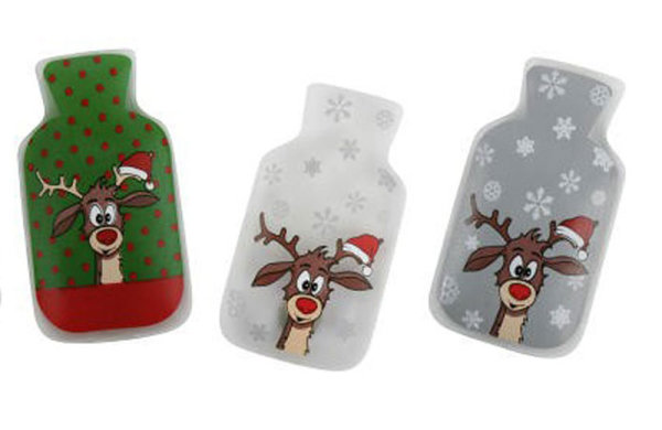 3er Set Taschenwärmer Rentier Didi (Wärmflaschenform) Wichtelgeschenk - Handwärmer