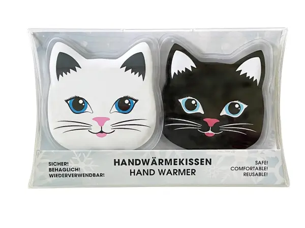 Wiederverwendbare Taschenwärmer Katzen, 2er-Set