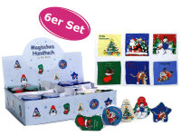 Magisches Handtuch Weihnachten (6er Set) tolles Wichtelgeschenk, Adventskalender Füllung etc.