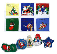Magisches Handtuch Weihnachten (6er Set) tolles Wichtelgeschenk, Adventskalender Füllung etc.