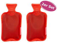 Taschenwärmer Wärmflasche, rot, 2er Set -...