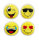 4er Set Taschenwärmer Funny Faces - Wichtelgeschenk - Handwärmer - Taschenheizkissen