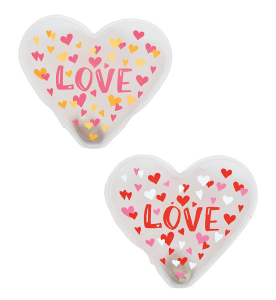 Taschenwärmer Herz Love, 2er Set - Wichtelgeschenk, Handwärmer, Taschenheizkissen