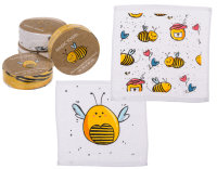 Magisches Handtuch Biene (4er Set) - Zauberhandtuch, Kinder Handtuch, Kindergeschenk, Imker