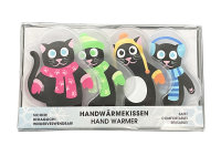 4er Set Taschenwärmer Winter Katze (tolles Wichtelgeschenk) Handwärmer, Taschenheizkissen