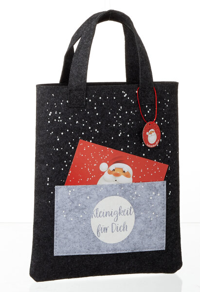 Filztasche für Weihnachtsgeschenke & Geldgeschenke zu Weihnachten, Geschenktasche