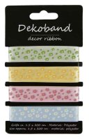 4er Set Geschenkband Blumen - tolles Dekoband,...