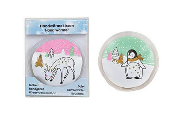 Taschenwärmer Winter Friends pastell (2er Set) Handwärmer wiederverwendbar - Wichtelgeschenk - Taschenheizkissen