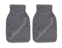 Taschenwärmer Lieblingsmensch grau Fleecebezug (2er Pack) Handwärmer wiederverwendbar - Wichtelgeschenk - Taschenheizkissen