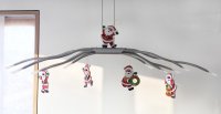 Weihnachtsdeko Geschenkanhänger Baumschmuck Weihnachtsmann (5er Set) - Fensterdeko Weihnachten, Nikolaus Santa Hänger