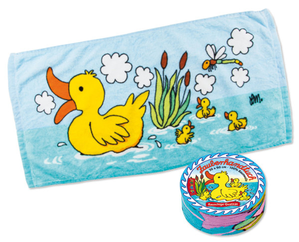 Magisches Handtuch Ente 60x30 cm - Zauberhandtuch, Kinder Handtuch, Kindergeschenk, Ostern, Ostergeschenk, Mitgebsel