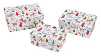 Geschenkkarton Set Elch Merry Christmas (3tlg.) -...