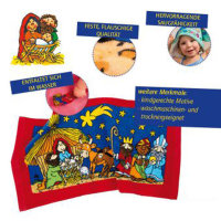 Magisches Handtuch Krippe Weihnachten 60x30 cm -...