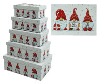 Geschenkkarton Set Wichtel (5er Set) - Weihnachten...