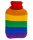 Wärmflasche Regenbogen Pride, 2 l mit Strickbezug - Bettflasche, Wärmekissen
