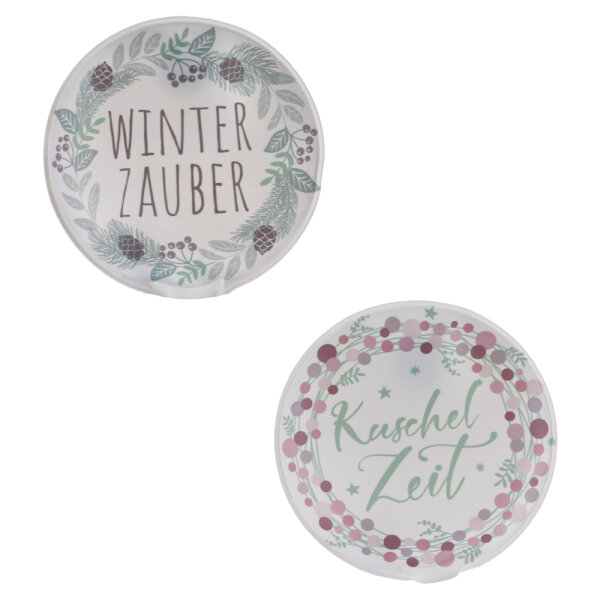 Taschenwärmer Winterzauber (2er Set) - Wichtelgeschenk, Handwärmer, Taschenheizkissen, Winter, Weihnachten