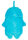 Wärmflasche Blaues Monster mit Fellbezug, 1 L - Bettflasche, Wärmekissen
