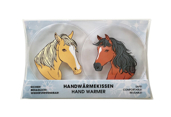 Taschenwärmer Pferd (2er Set) Handwärmer wiederverwendbar - Wichtelgeschenk - Taschenheizkissen
