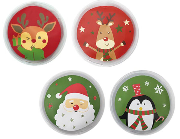 Taschenwärmer Weihnachtsfreunde (4er Set) - Wichtelgeschenk, Handwärmer, Taschenheizkissen