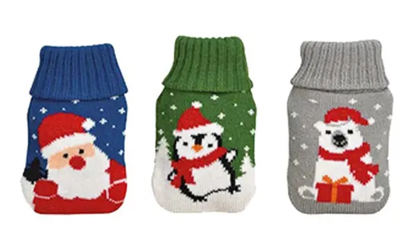 Taschenwärmer Winterfreunde, 3er-Set · mit Strickbezug