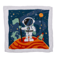 Magisches Handtuch Weltall Space (4er Set) 30x30 cm - Zauberhandtuch Rakete, Planeten, Astronauten, Kinder Handtuch, Kindergeschenk