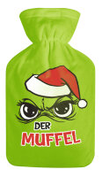 Wärmflasche "Der Muffel"  grün mit...