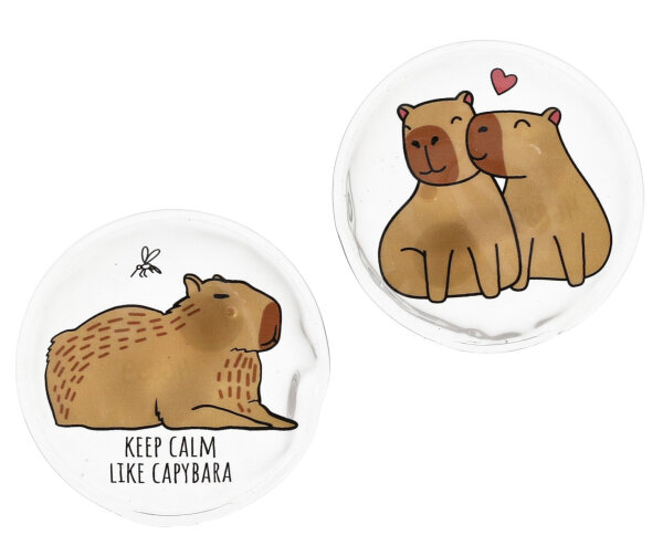 Taschenwärmer Capybara (2er Set) -  Wichtelgeschenk Wasserschwein, Meerschweinchen, Handwärmer Winter, Taschenheizkissen