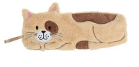 Wärmflasche Katze mit Überzug, 900ml - Bettflasche Winter, Wärmekissen
