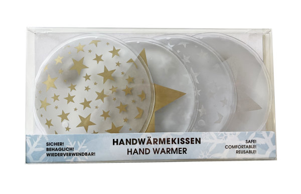 4er Set Taschenwärmer Sterne (tolles Wichtelgeschenk) Handwärmer, Taschenheizkissen