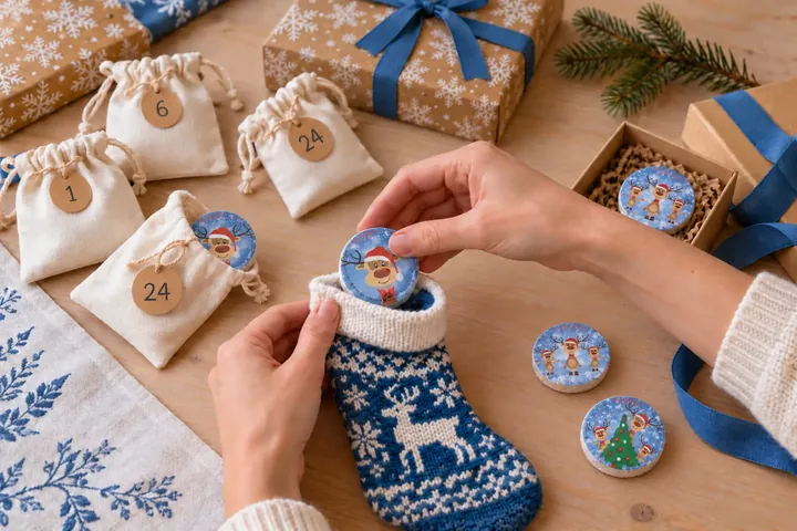 Unser Zauberhandtuch Rentier Ole als kleine Überraschung für Nikolaussocken, Adventskalender und Wichtelgeschenke